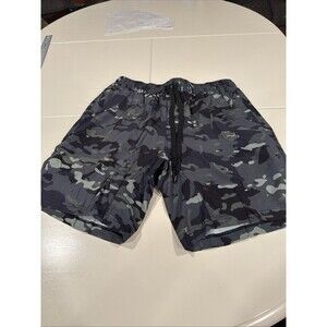 Dixxon Flannel Co Mens The Brad Charcoal Camo Shorts Lined Athletic NEW Medium